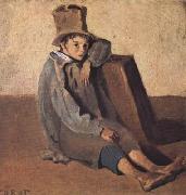 L'enfant au chapeau haut de forme (mk11) Jean Baptiste Camille  Corot